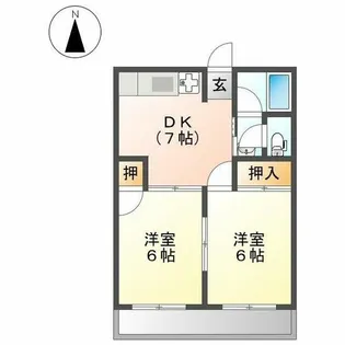 ハイムAKI【103号室】の間取り
