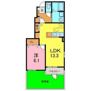 シュウ・メゾンⅡ【1階】の間取り