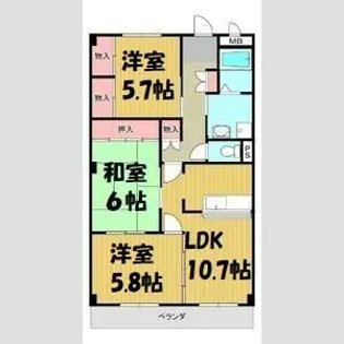 レジデンス井の森【4階】の間取り