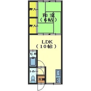 万代パレス【105号室】の間取り