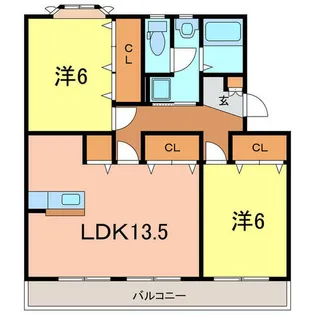 衣浦マンションA棟【3階】の間取り