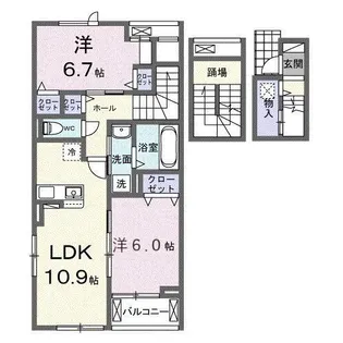 フォルトゥーナ 播磨【3階】の間取り