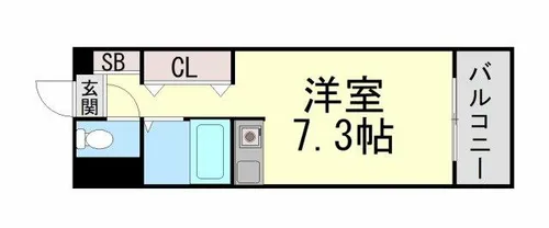 六甲カーサ・デ・ピエドラ【2階】の間取り