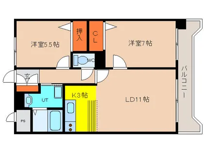リアライズ函館宝来町【802号室】の間取り