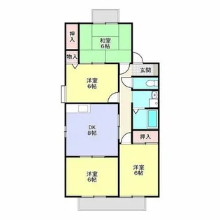 ヤマニ弥生ハイツ【1階】の間取り