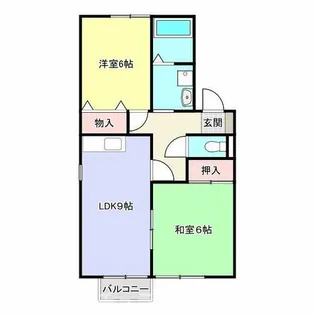 カーサクワットロ【2階】の間取り