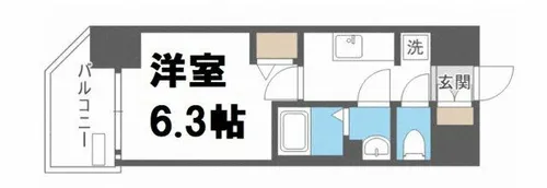 プレサンスDOMECITYコレーレ【11階】の間取り