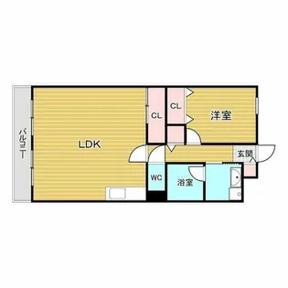 サンフラッツ南桜塚【1階】の間取り