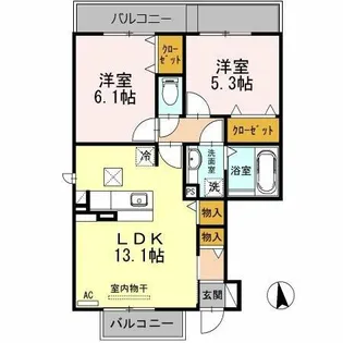 Ohana南陽 D棟【1階】の間取り