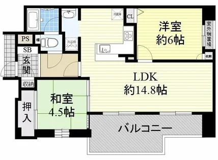 ローレルコート堀江公園【506号室】の間取り