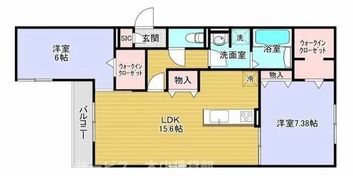 Raccolt阪南町【303号室】の間取り