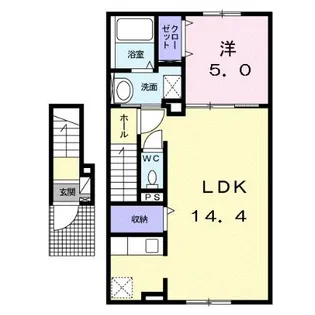 スパライ銀世Ⅴ【2階】の間取り