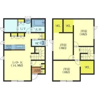 北海道函館市高盛町【一戸建】の間取り