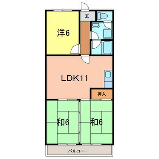 スカイコート鈴木【3階】の間取り
