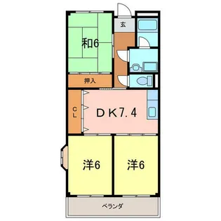 ウエストヒルズ【1階】の間取り