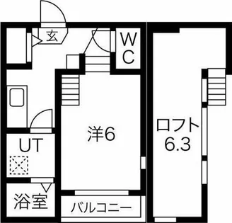エクセラン白鳥【1階】の間取り