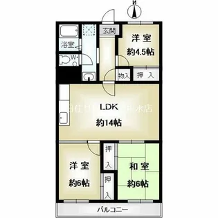 メゾン上高丸【1階】の間取り