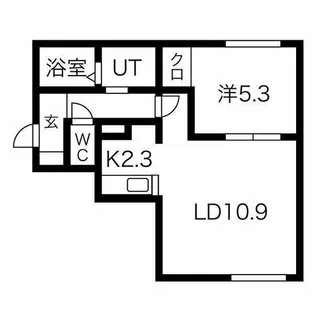 ヴィラフォーレスト栄通【203号室】の間取り