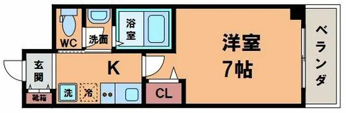 オーパスグラン阿倍野【4階】の間取り