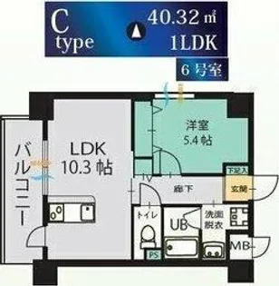 ル・コンセルト本陣【5階】の間取り