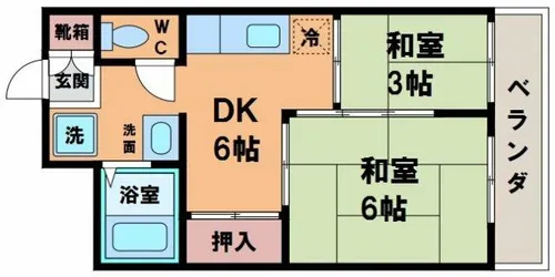 コーポ光【4階】の間取り