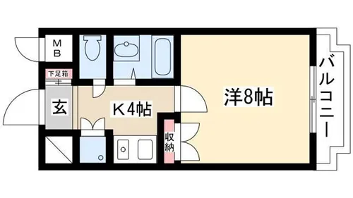 熱田泰文堂ビル【6B号室】の間取り