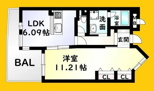 ピュアライフ砂津ビル【6階】の間取り