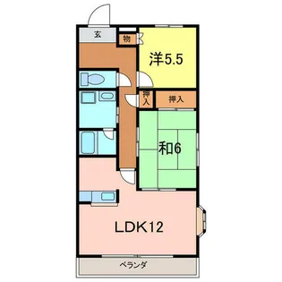 メゾンサルビア【4階】の間取り