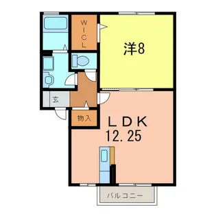 1LDKの間取り画像