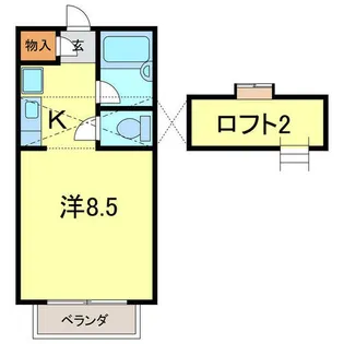 クレーバームーン【205号室】の間取り