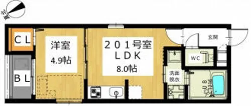 REGALEST塩釜口【3階】の間取り