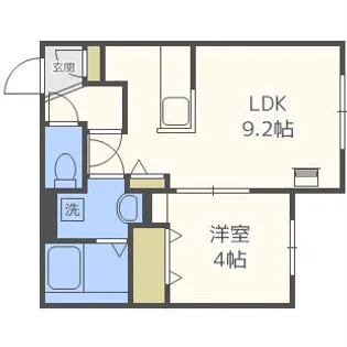 ハルガーデン・パリス【1階】の間取り