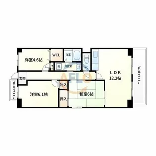 レジデンシア北田辺【2階】の間取り