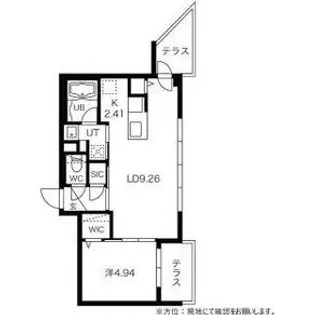 City Premier(シティプレミア)北6条【1階】の間取り