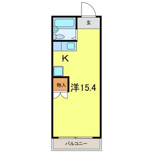Ksハイツ【2D号室】の間取り