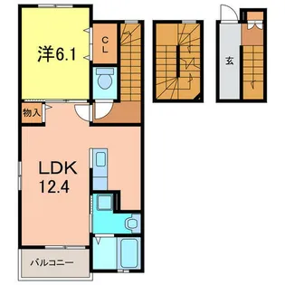 T・KレジデンスⅠ【3階】の間取り
