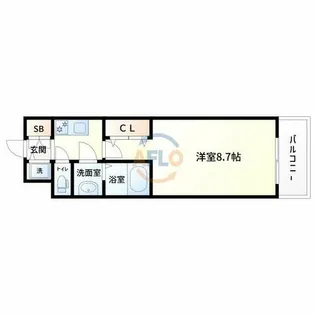 エストーネ江坂【10階】の間取り