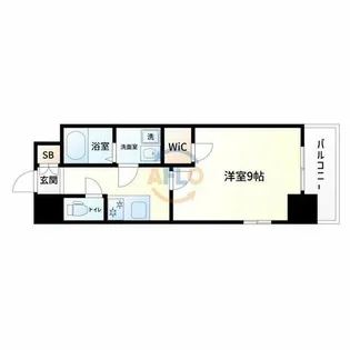 エストーネ江坂【9階】の間取り