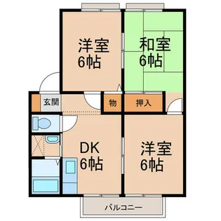 メゾンドール小木【1階】の間取り