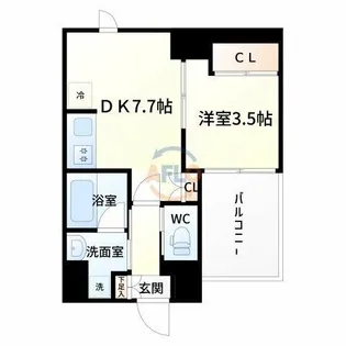 ライブガーデン新大阪【8階】の間取り