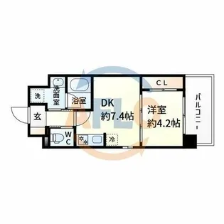 ライブガーデン新大阪【2階】の間取り