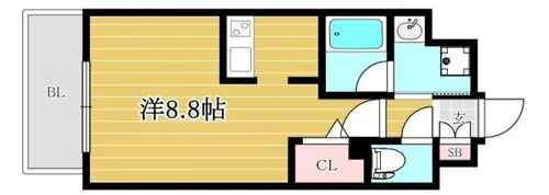 エンクレスト博多駅南SHARE【5階】の間取り