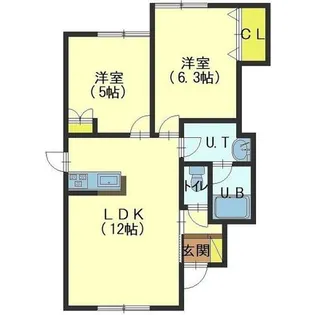 サンクレスト【201号室】の間取り