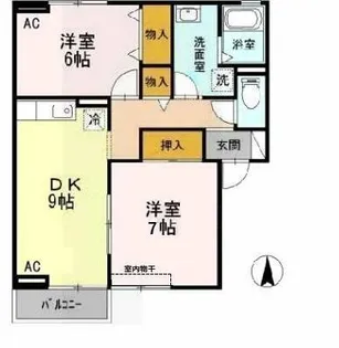 セジュールノリタケ A【2階】の間取り