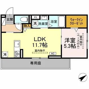 プライム【102号室】の間取り