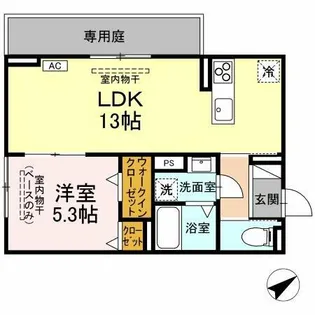 プライム【105号室】の間取り