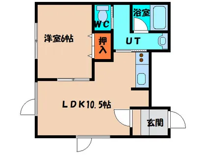ラパンルージュ【102号室】の間取り
