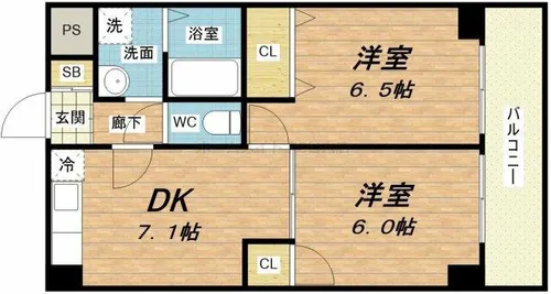 ファネリ上畑【3階】の間取り