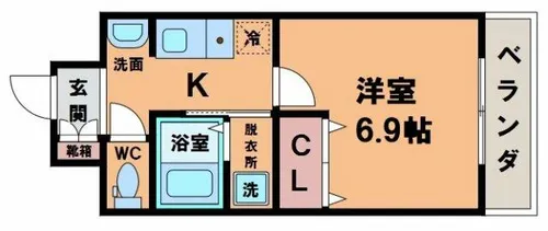 プルミエール天王寺【2階】の間取り