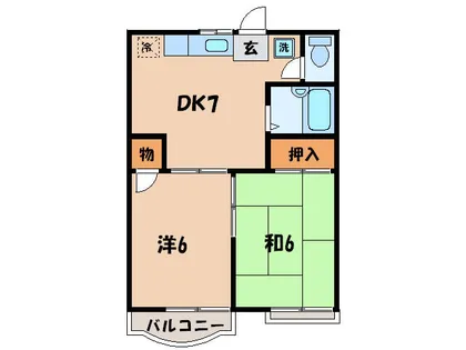 愛知県西尾市徳次町上十五夜【アパート】の間取り